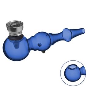 Кальян Стеклянная Трубка Универсальная "Pipe Large Hole Blue"