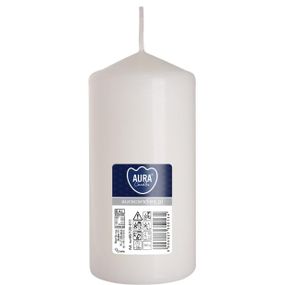 Свічка столова циліндр Bispol AURA Candles sw60/120-090 Білий