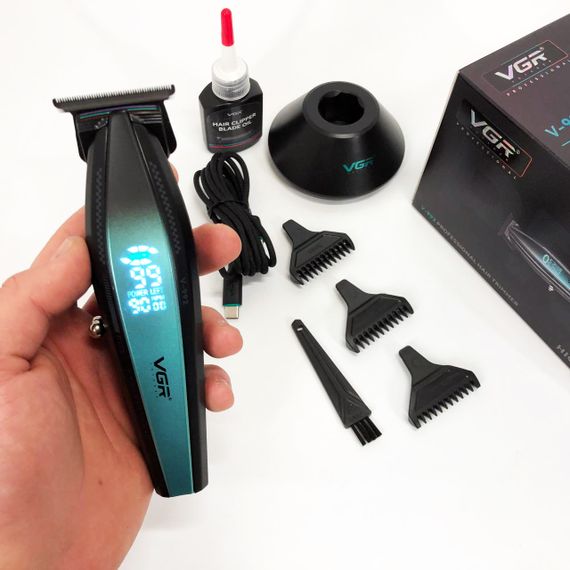 Машинка для стрижки волосся з потужним мотором XPRO VGR V-992 GREEN з насадками 1-2-3 мм | Зображення 6