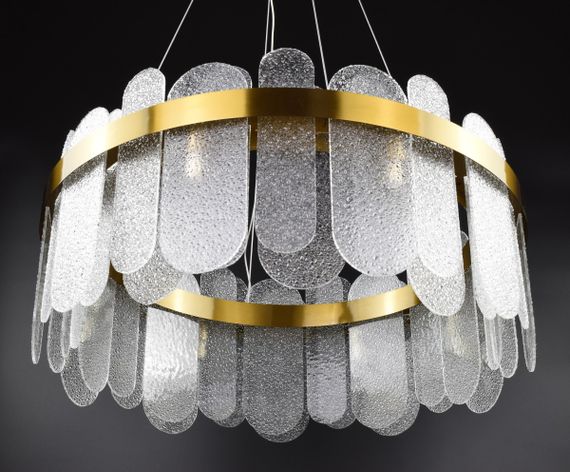 Люстра підвісна на 12 лампочок 26861 Латунь 50-200х80х80 см. | Зображення 6