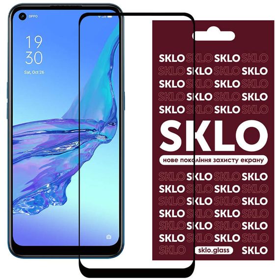 Захисне скло SKLO 3D (full glue) для Oppo A76 4G / A96 4G