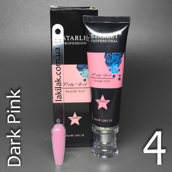 Полігель Starlet Professional №04 (Dark Pink) в тюбику 30мл