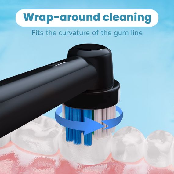 Сменные насадки для электрической зубной щетки Oral-B 4 шт., подходят для Precision Clean и др. Чёрные | Зображення 8