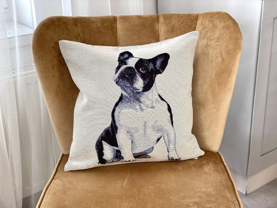 Наволочка гобеленова одностороння FRENCH BULLDOG-NV Limaso | Зображення 4
