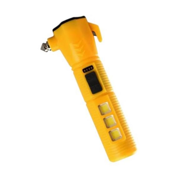 Ліхтар ручний аварійний LED USB + склобій 22018 Жовтий