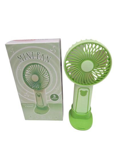 Портативний вентилятор Mini Fan з підставкою під телефон TX-265 6368 USB 3 режими зелений | Зображення 3