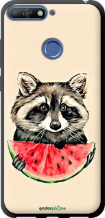 Чохол на Huawei Honor 7C Єнотик з кавуном "4605b-1411-2448"