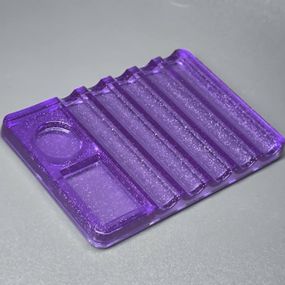 Фиолетовая подставка для кистей (плоская)
