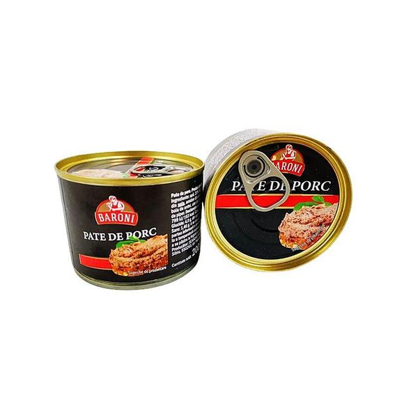 Паштет свинячий Baroni Pate de Porc, 200 г (Румунія), консерва м'ясна