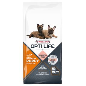 Сухий корм для щенят з лососем Opti Life Puppy Sensitive, 2.5 кг