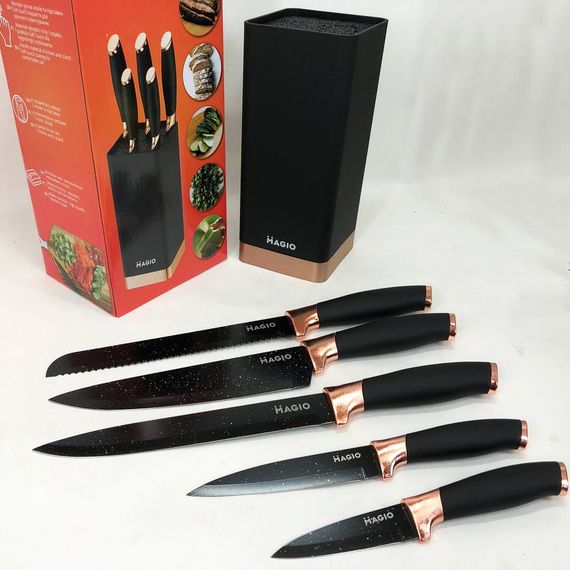 Набор ножей для домашнего повара Magio, Набор ножиков для кухни, Ножи кухонные профессиональные ZV-56 | Зображення 9