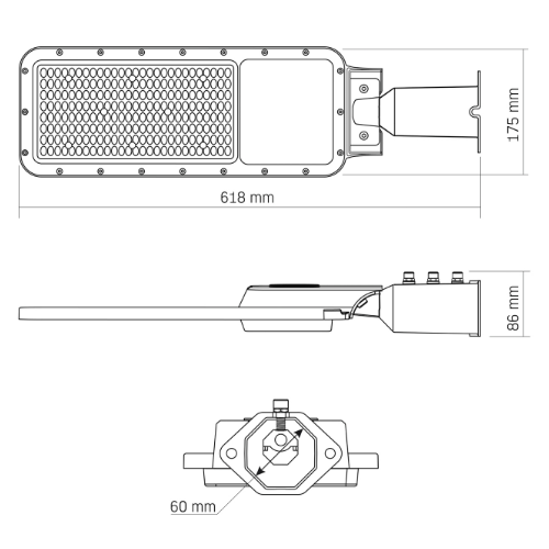 LED Ліхтар вуличний IP65 150W 16500Lm 5000К 220V VL-SLE17-1505 Havit | Зображення 1