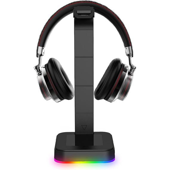 Мультифункциональная подставка для наушников / гарнитуры Digital Lion G1, с RGB подсветкой и 2 портами USB | Зображення 1
