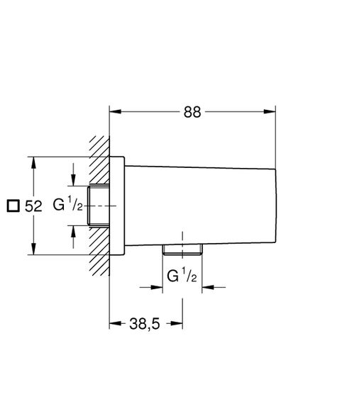 Шланговое подключение с держателем Grohe Euphoria Cube (26370000) | Зображення 2