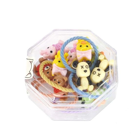 Дитячі резинки для волосся "Веселі тваринки" 0108-308 в коробочці міні | Зображення 4