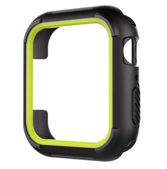 Силіконовий захисний корпус Primo для Apple Watch 40mm - Black / Green | Зображення 1
