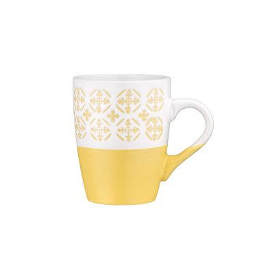 Чашка Ardesto Ornament, 320мл, кераміка, жовто-білий (AR3045YW) | Зображення 1