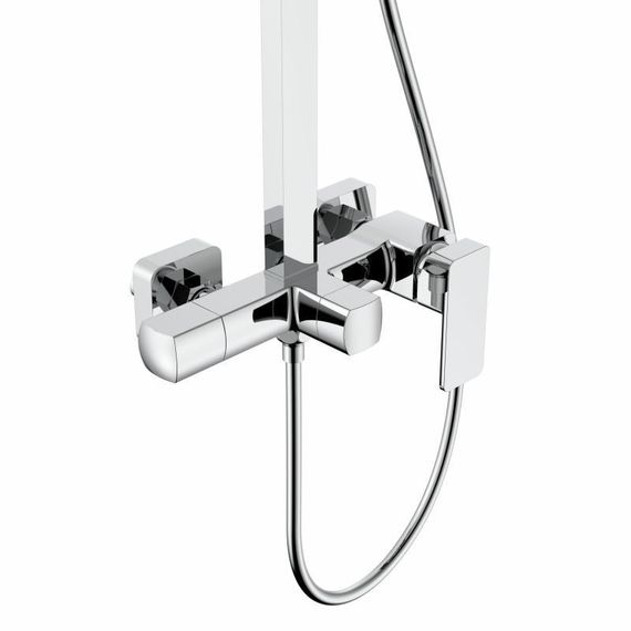 Душова система для кабіни Qtap Capricorn на три споживачі (з виливом) 53103KNC Chrome | Зображення 4