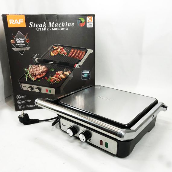 Электрический гриль для использования на кухне RAF R.2684 2000 Вт, Настольный электрогриль для кухни NB-37 | Зображення 2
