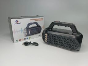 Портативна бездротова Bluetooth Колонка EP-516 15Вт з живленням від акумулятора та сонячної панелі з ліхтарико