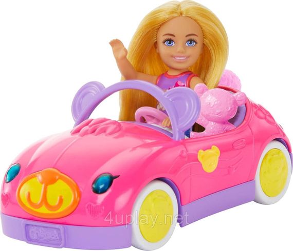 Игровой набор кукла Барби Челси и кабриолет с мишкой Оригинал Barbie Chelsea Toy Car Set | Зображення 2