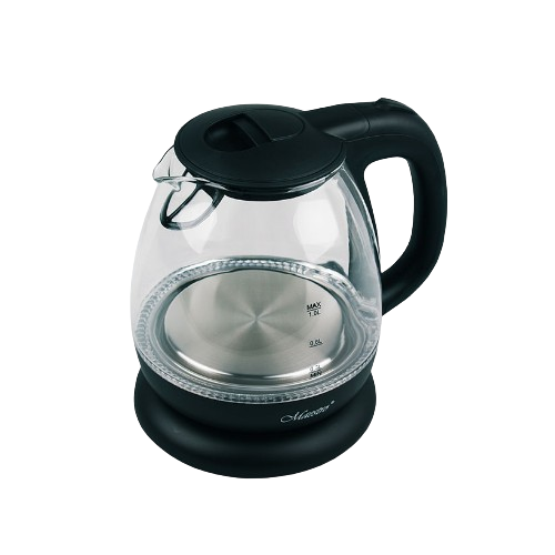 Електрочайник 1,0л 1100W скло (диск) чорний MR-055-BLACK Maestro