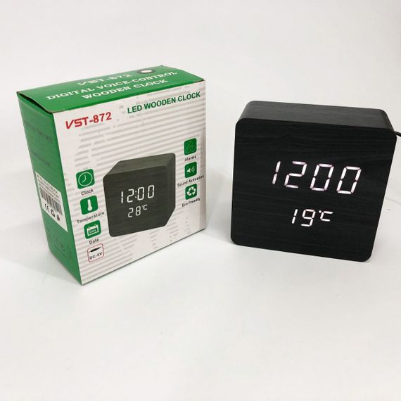 Настільний годинник зі світловим циферблатом VST-872-6, Настільний цифровий електронний годинник led HU-67 | Зображення 2