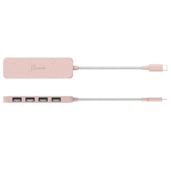 Хаб J5create JCH341ER-N USB-C на 4 USB-A, Червоний | Зображення 3