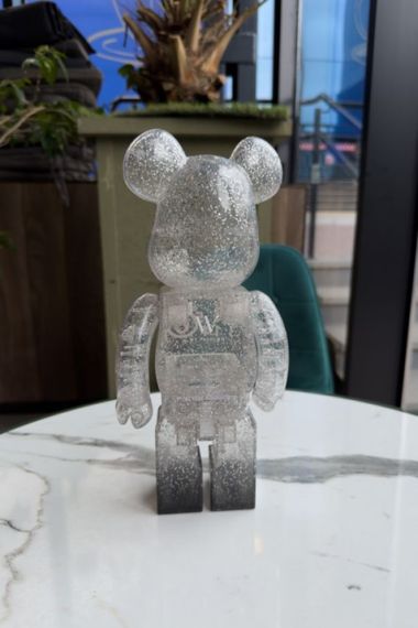 Bearbrick дизайнерська статуетка ведмідь Беарбрік прозорий 28 см mb046 | Зображення 2