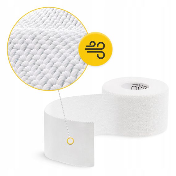 Стрічка кінезіологічна (кінезіо тейп) 4FIZJO Rigid Tape 5 см x 10 м жорстка White (P-5905973400824) | Зображення 5