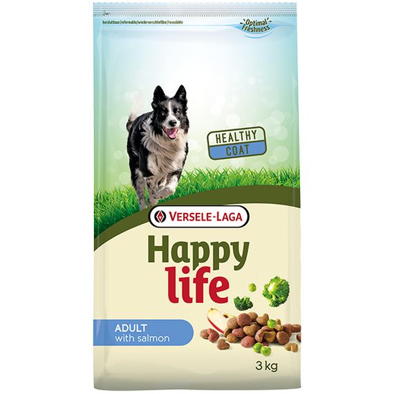 Сухий корм для собак з лососем Happy Life Adult with Salmon 3 кг