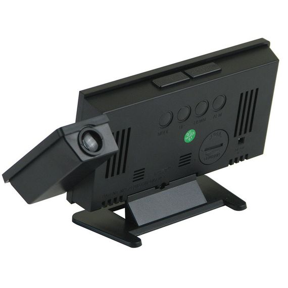 Годинник мережевий проекційний VST 896S-4 (зелений циферблат, температура, USB шнур, FQ-668 будильник, дата) | Зображення 1