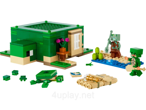 Конструктор LEGO Minecraft Пляжный дом в форме черепахи (The Turtle Beach House) 21254 | Зображення 4