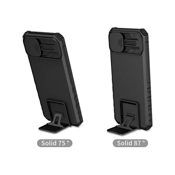 Чохол Kickstand із захистом камери для Samsung Galaxy A04 колір Чорний | Зображення 1