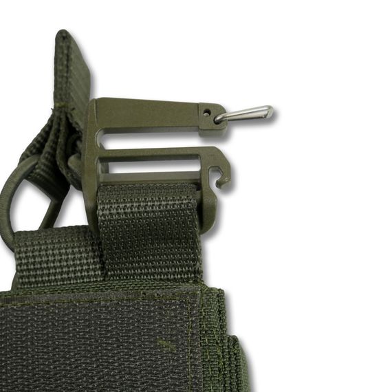 Съемная передняя панель к плитоноске с подсумками под 3 магазина хаки | Зображення 6