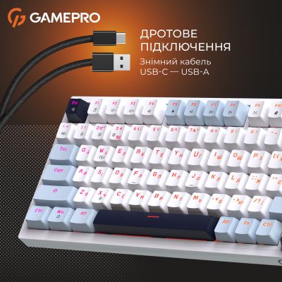 Клавиатура GamePro Genesis Warden MK160BL Outemu Swithes USB White (MK160BL) | Зображення 5