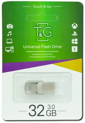 USB OTG флеш-накопичувач з подвійним інтерфейсом T&amp;G 2.1 3.0 32GB Metal (37712-01_201)
