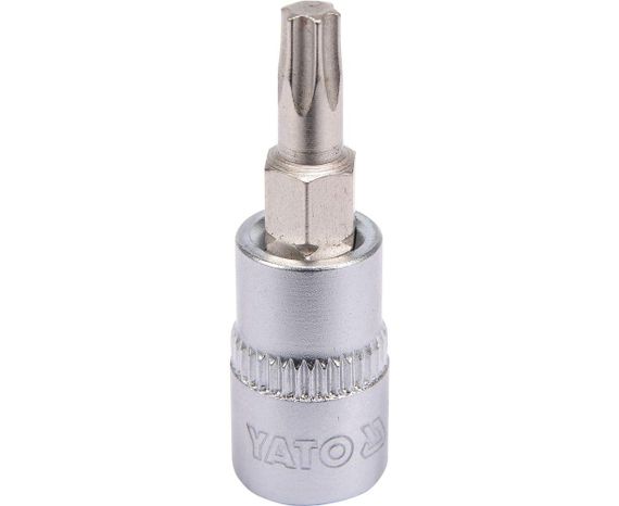 Головка торцева з насадкою TORX Т25, квадрат 1/4, довжина 37 мм YATO (YT-04305)