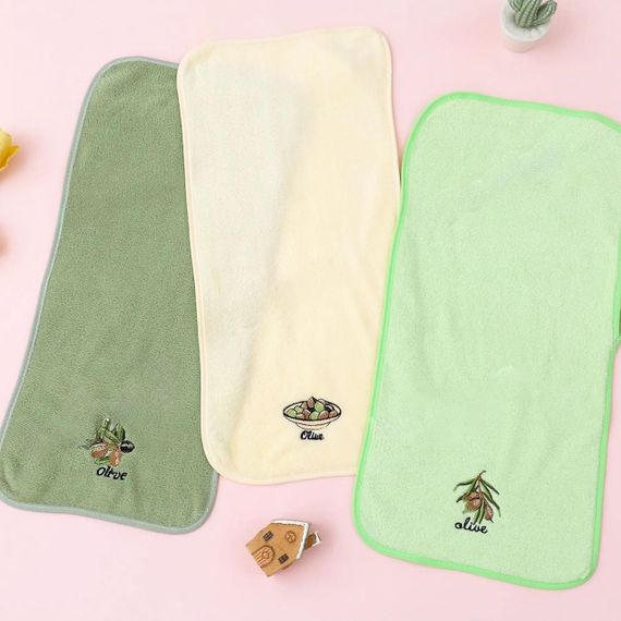 Набір кухонних рушників 4 шт 24x48 см Олива HomeBrand | Зображення 1