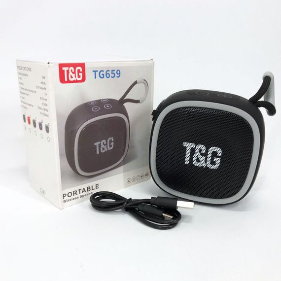 Портативна Bluetooth-колонка TG659 із ремінцем. WX-455 Колір: чорний | Зображення 1