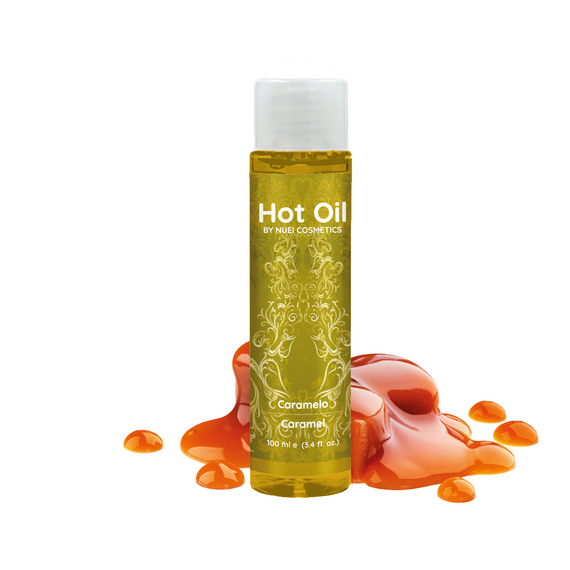 Їстівна масажна олія Nuei HOT OIL "Карамель" (100 мл): Зігріваючий ефект для масажу та солодких поцілунків