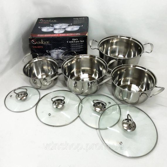 Набір каструль з кришками для кухні Unique, Набір каструль з антипригарним покриттям CY-60 | Зображення 9