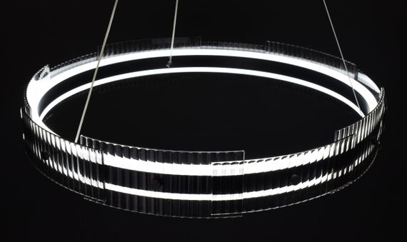 Люстра світлодіодна підвісна LED світильник для квартири на стелю лед 27942 Чорний 30-100х61х61 см. | Зображення 2