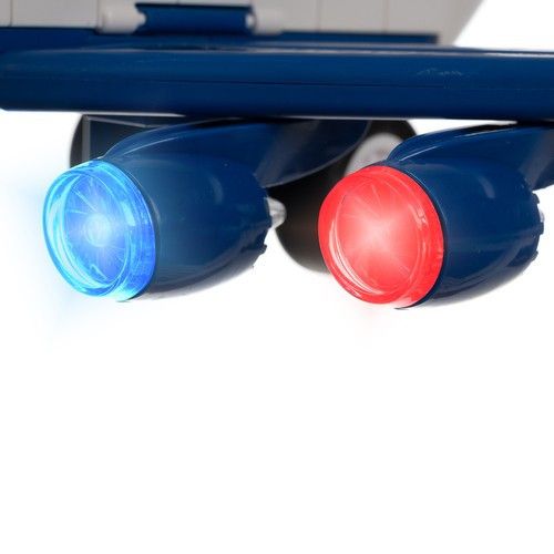 Складаний іграшковий поліцейський літак з паркуванням, краном та металевими машинками | Зображення 5