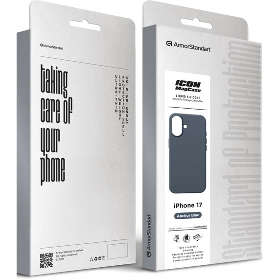 Чохол до мобільного телефона Armorstandart ICON2 MagCase Apple iPhone 17 Anchor Blue (ARM88989) | Зображення 1