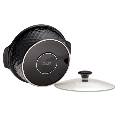 Марміт круглий 1,5л 24*21*8см кераміка скляна кришка + метал.підставка 6425 KAMILLE | Зображення 7