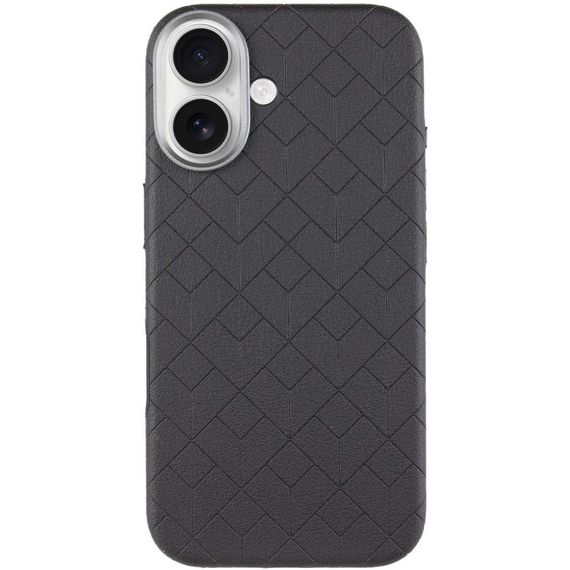 Шкіряний чохол Carved with MagSafe для Apple iPhone 16 (6.1") Black | Зображення 1