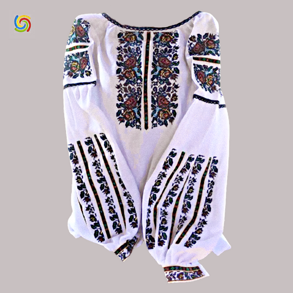 Рубашка Украинская вышиванка  32086 цвет белый размер XXXL