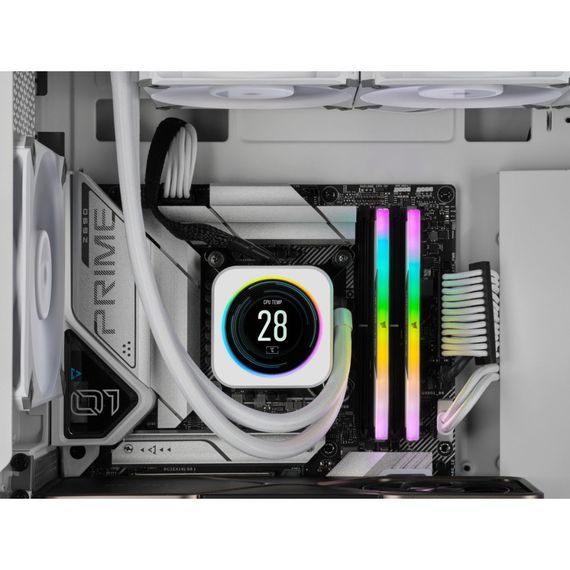 Модуль пам'яті для комп'ютера DDR5 32GB (2x16GB) 6000 MHz Vengeance RGB White Corsair (CMH32GX5M2B6000C40W) | Зображення 4