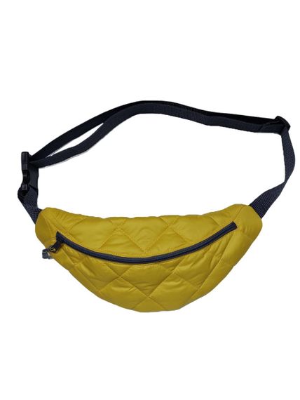 Сумка поясна бананка 4Profi стьобана  з одним відділенням жовта 28435